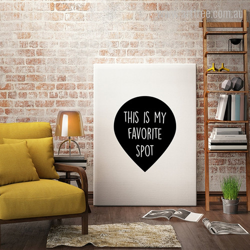 This is My Favorite Spot Black and White Words Wall Art This is My Favorite Spot Black and White Words Wall Art