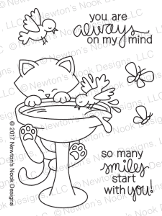 Newton's Birdbath Stamp Set by Newton's Nook Designs