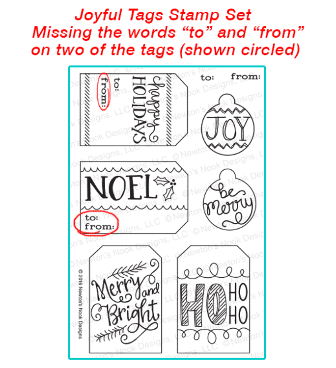 Joyful Tags Imperfect Stamp Set by Newton's Nook Designs