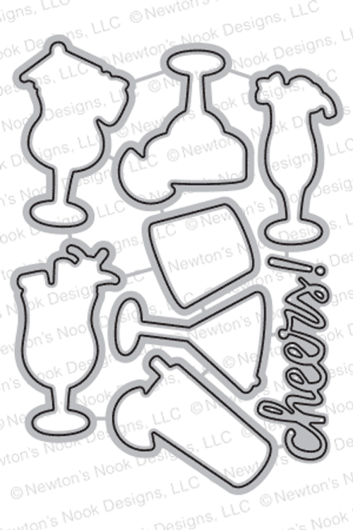 Cocktail Mixer Die Set by Newton's Nook Designs