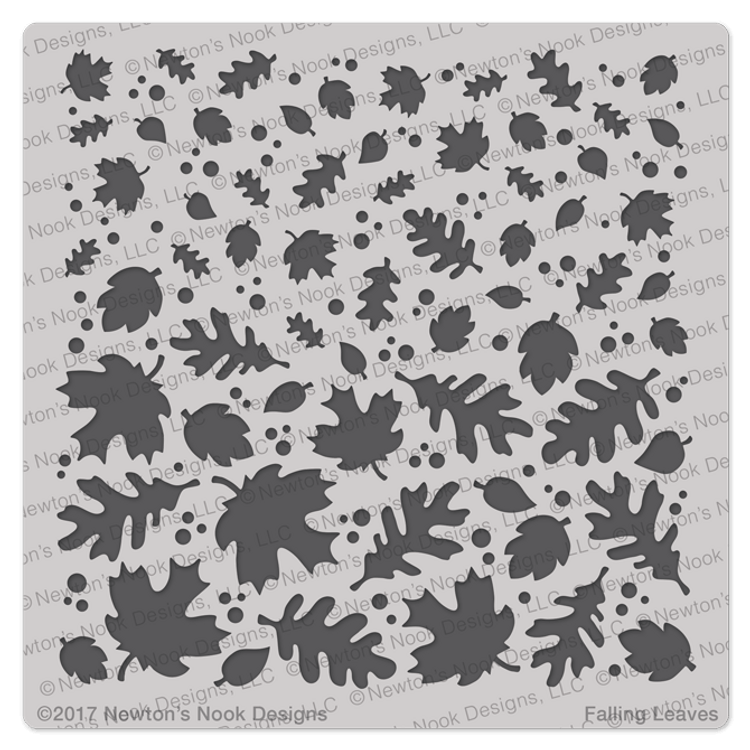 Falling Leaves Stencil by Newton's Nook Designs