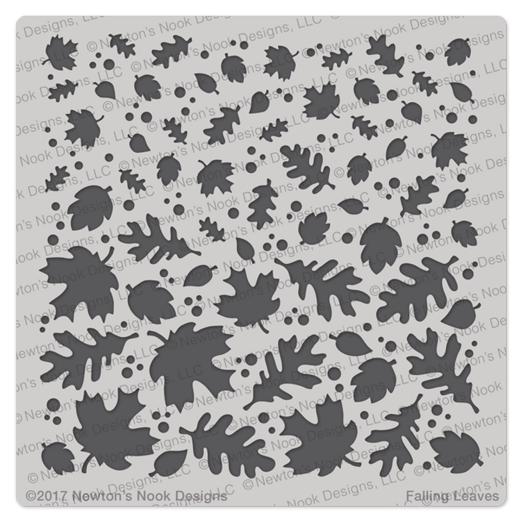 Falling Leaves Stencil ©2017 by Newton's Nook Designs
