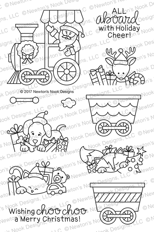All Aboard for Christmas Stamp Set ©2017 Newton's Nook Designs