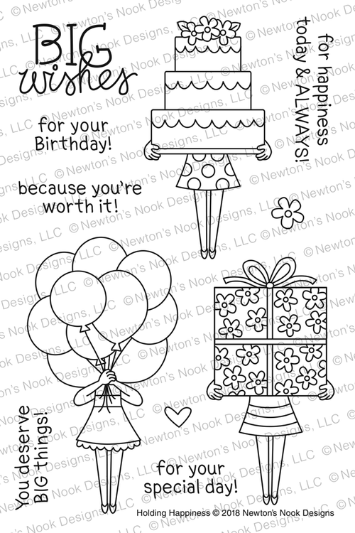 Holding Happiness Stamp Set ©2018 Newton's Nook Designs