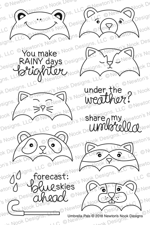 Umbrella Pals Stamp Set ©2018 Newton's Nook Designs