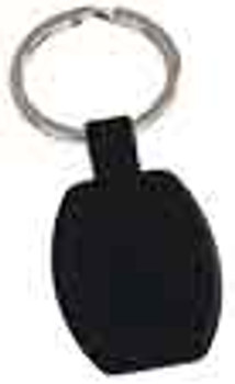 Black Rectangle Keychain, No Border with Custom Laser Engraving Black Rectangle Keychain, No Border with Custom Laser Engraving