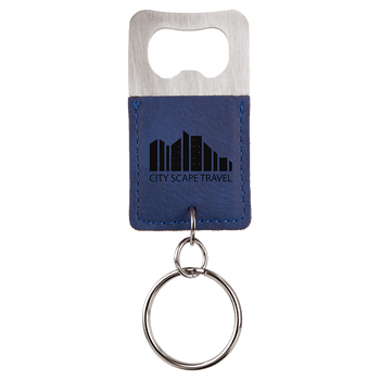 Blue Bottle Opener Keychain with Custom Laser Engraving Blue Bottle Opener Keychain with Custom Laser Engraving
