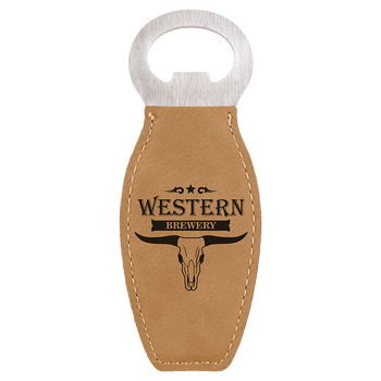 Light Brown Magnetic Bottle Opener with Custom Laser Engraving Light Brown Magnetic Bottle Opener with Custom Laser Engraving
