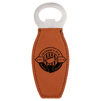 Rawhide Magnetic Bottle Opener with Custom Laser Engraving Rawhide Magnetic Bottle Opener with Custom Laser Engraving