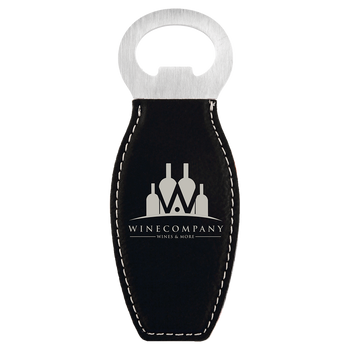 Black/White Magnetic Bottle Opener with Custom Laser Engraving Black/White Magnetic Bottle Opener with Custom Laser Engraving
