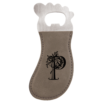 Gray Magnetic Foot Bottle Opener with Custom Laser Engraving Gray Magnetic Foot Bottle Opener with Custom Laser Engraving