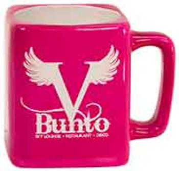 Pink Square Coffee Mug Engraves White Pink Square Coffee Mug Engraves White