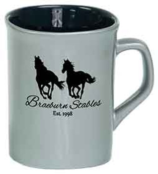 Silver Rounded Lip Coffee Mug Engraves Black Silver Rounded Lip Coffee Mug Engraves Black