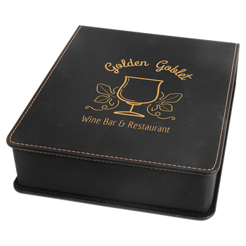 Engraved Black/Gold Leatherette 3-Piece Wine Tool Set Engraved Black/Gold Leatherette 3-Piece Wine Tool Set