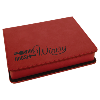 Engraved Rose Leatherette 4-Piece Wine Tool Set Engraved Rose Leatherette 4-Piece Wine Tool Set