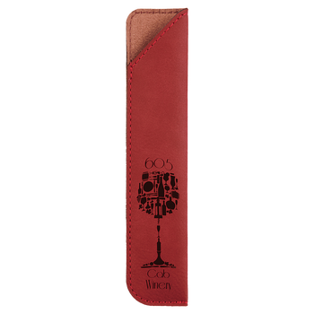 Rose Leatherette Pen Sleeve with Custom Laser Engraving Rose Leatherette Pen Sleeve with Custom Laser Engraving