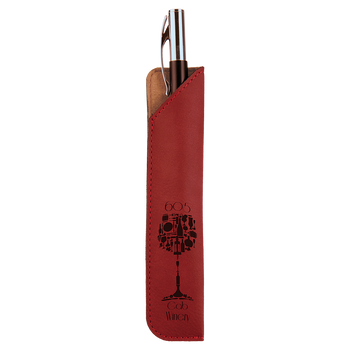 Rose Leatherette Pen Sleeve with Custom Laser Engraving Rose Leatherette Pen Sleeve with Custom Laser Engraving