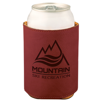 Rose Leatherette Beverage Holder with Custom Laser Engraving Rose Leatherette Beverage Holder with Custom Laser Engraving