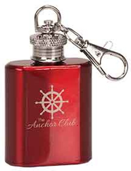 1 oz. Red Stainless Steel Flask Keychain 1 oz. Red Stainless Steel Flask Keychain