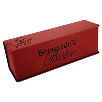 Engraved Rose Wine Box with Tools Engraved Rose Wine Box with Tools