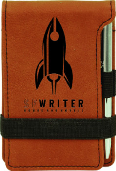 Rawhide Leatherette Small Notepad with Custom Laser Engraving Rawhide Leatherette Small Notepad with Custom Laser Engraving