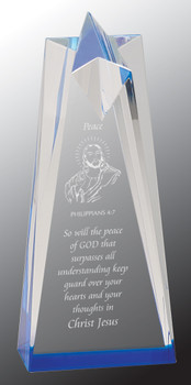 Custom Engraved Blue Acrylic Sculpted Star Award (3.5" x 8") Custom Engraved Blue Acrylic Sculpted Star Award (3.5" x 8")
