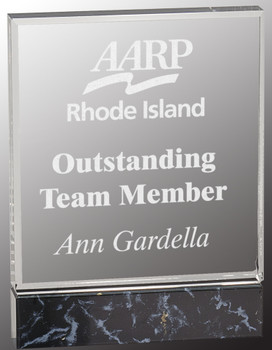 Custom Engraved Clear/ Black Fusion Acrylic Award (6" x 8") Custom Engraved Clear/ Black Fusion Acrylic Award (6" x 8")