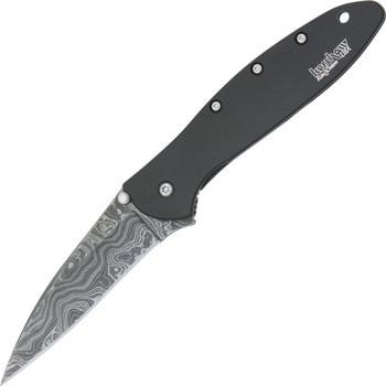 Personalized Kershaw Damascus Black Assisted Opening Knife Personalized Kershaw Damascus Black Assisted Opening Knife