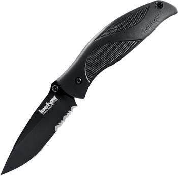 Personalized Kershaw Black Out Spear Point Serrated Assisted Opening Knife Personalized Kershaw Black Out Spear Point Serrated Assisted Opening Knife