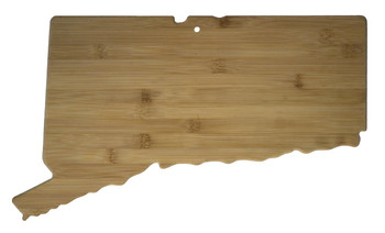 Connecticut Shaped Bamboo Cutting Board 16.5" Connecticut Shaped Bamboo Cutting Board 16.5"