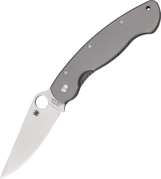 Personalized Spyderco Military Gray Folding Pocket Knife Personalized Spyderco Military Gray Folding Pocket Knife