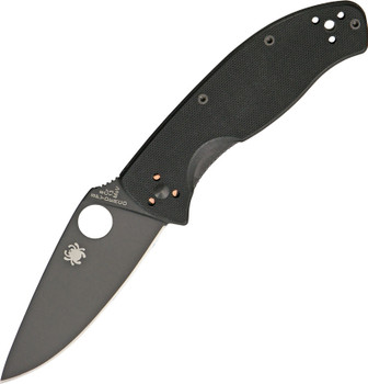 Personalized Spyderco Tenacious Black/Black Folding Pocket Knife Personalized Spyderco Tenacious Black/Black Folding Pocket Knife