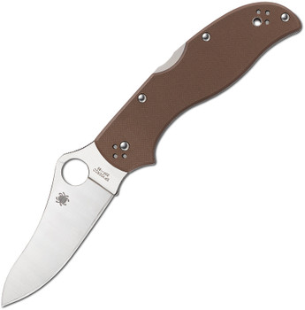Personalized Spyderco Stretch 2 Lockback Brown Folding Pocket Knife Personalized Spyderco Stretch 2 Lockback Brown Folding Pocket Knife