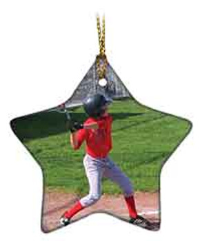 3 1/8" White Sublimatable Star Ceramic Ornament 3 1/8" White Sublimatable Star Ceramic Ornament