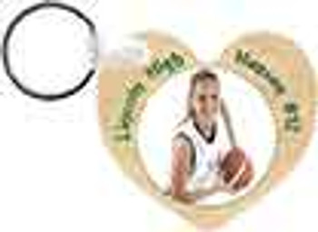 2.25" x 2.5" Gloss White Heart Keychain 2.25" x 2.5" Gloss White Heart Keychain
