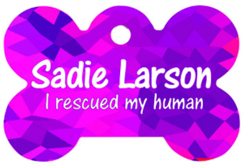 1 1/2" x 1" White Sublimatable Dog Bone Pet Tag 1 1/2" x 1" White Sublimatable Dog Bone Pet Tag