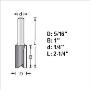 Amana 45414 3/8"D Straight Plunge Router Bit 1/2" Shank Amana 45414 3/8"D Straight Plunge Router Bit 1/2" Shank
