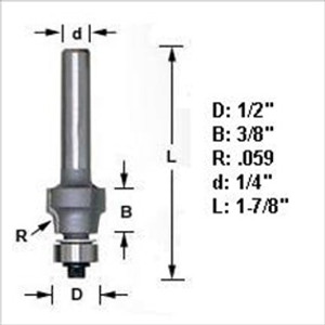 Amana 47150 No-File Laminate Trim Router Bit 1/4" Shank Amana 47150 No-File Laminate Trim Router Bit 1/4" Shank