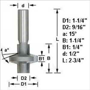 Amana 55410 Wedge Groove Router Bit 1/2" Shank Amana 55410 Wedge Groove Router Bit 1/2" Shank