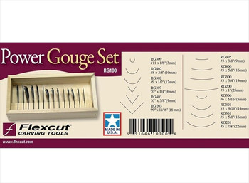 Flexcut RG100 14 pc. Power Gouge Set Flexcut RG100 14 pc. Power Gouge Set