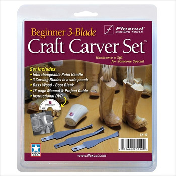 Flexcut SK110 Beginner 3 Blade Craft Carver Set Flexcut SK110 Beginner 3 Blade Craft Carver Set