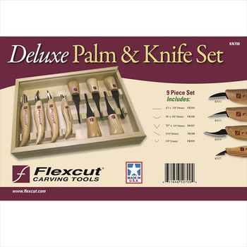 Flexcut KN700 Deluxe Palm and Knife Set Flexcut KN700 Deluxe Palm and Knife Set