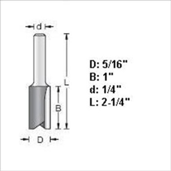 Amana 45414 3/8"D Straight Plunge Router Bit 1/2" Shank Amana 45414 3/8"D Straight Plunge Router Bit 1/2" Shank