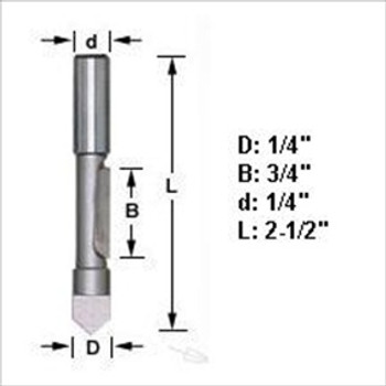 Amana 45506 1/4"D Panel Pilot Router Bit 1/4" Shank Amana 45506 1/4"D Panel Pilot Router Bit 1/4" Shank