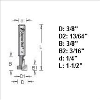 Amana 45650 3/8"D Keyhole Router Bit 1/4" Shank Amana 45650 3/8"D Keyhole Router Bit 1/4" Shank