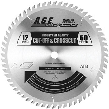 Amana MD12-600 12" x 60t ATB Crosscut Blade 1" Bore Amana MD12-600 12" x 60t ATB Crosscut Blade 1" Bore