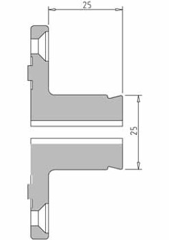 Vicmarc V00650 VM100 25mm Pin Jaw dimensions Vicmarc V00650 VM100 25mm Pin Jaw dimensions