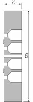 Vicmarc V00652 VM100 125mm Plastic Jaw dimensions Vicmarc V00652 VM100 125mm Plastic Jaw dimensions