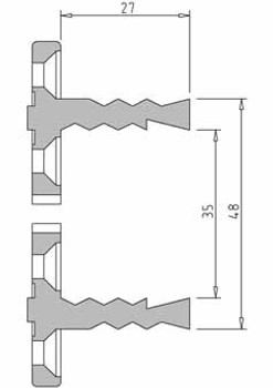 Vicmarc V00653 VM100 48mm Shark Jaw dimensions Vicmarc V00653 VM100 48mm Shark Jaw dimensions