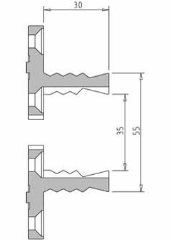 Vicmarc V00692 VM120 55mm Shark Jaw dimensions Vicmarc V00692 VM120 55mm Shark Jaw dimensions